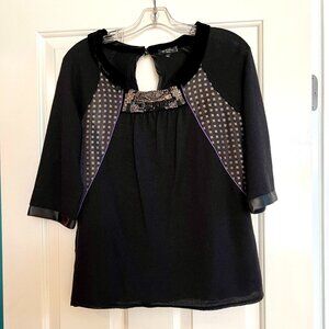 Etro wool and velvet top Size 44